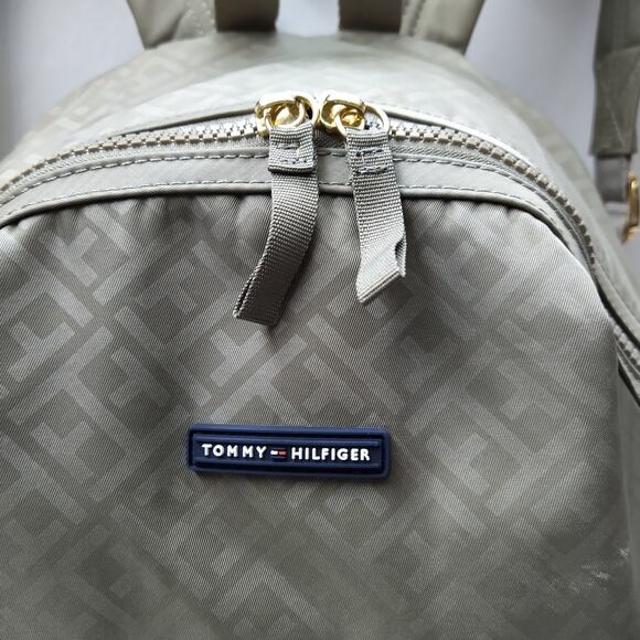 Tommy Hilfiger Gray Nylon Top Handle Zipper Closure Backpack main image 12